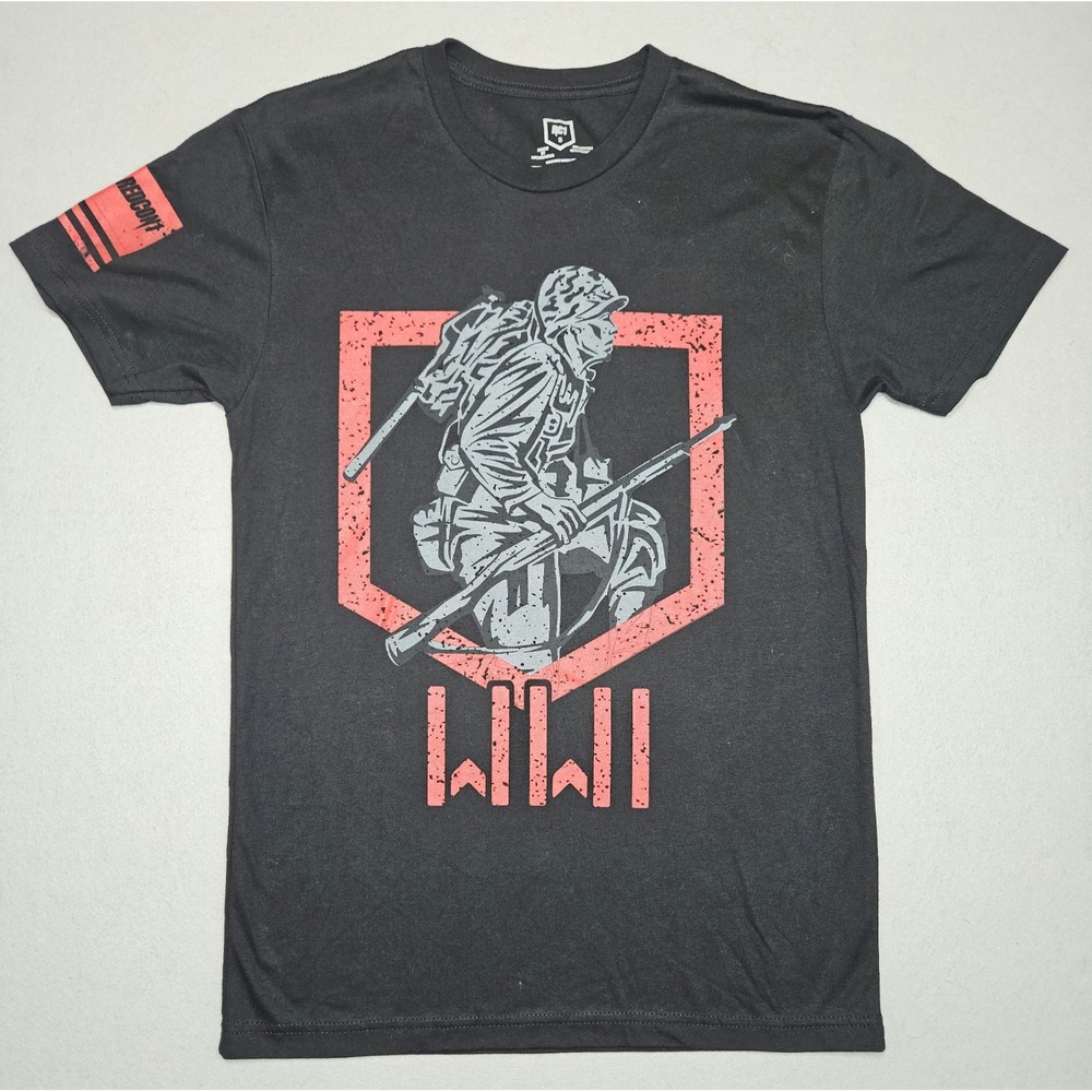 Redcon1 Men's S Black WWI Soldier Graphic Short Sleeve T-Shirt